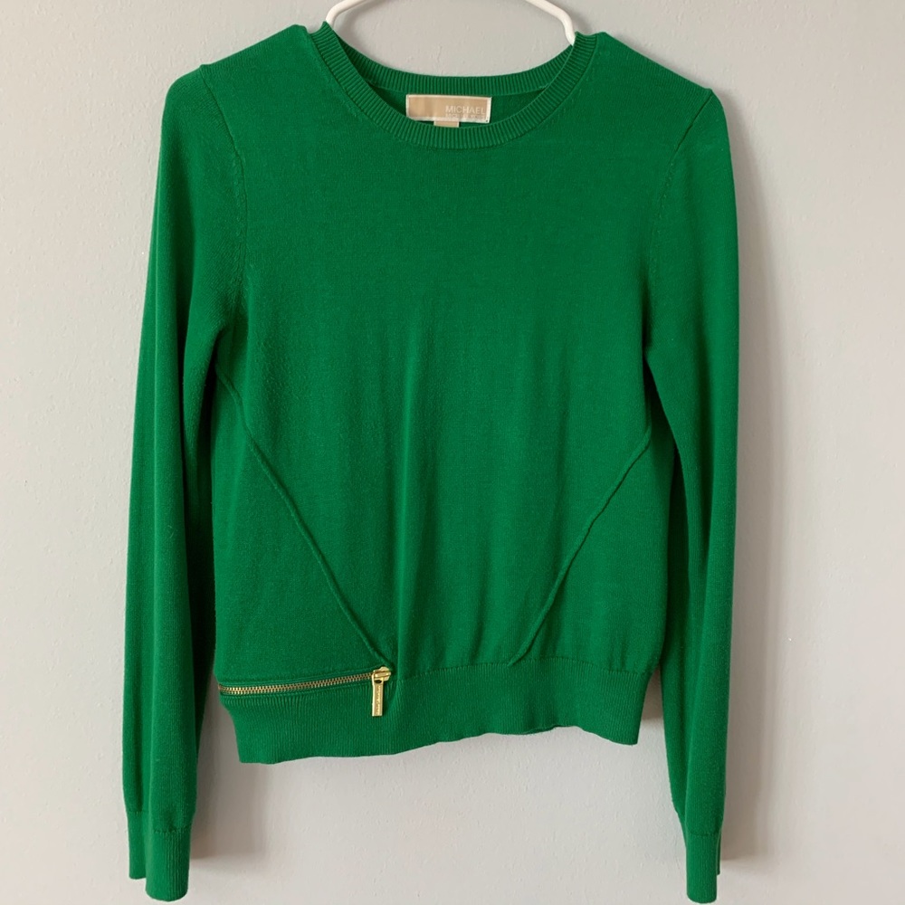 MICHAEL Michael Kors green long sleeve sweater